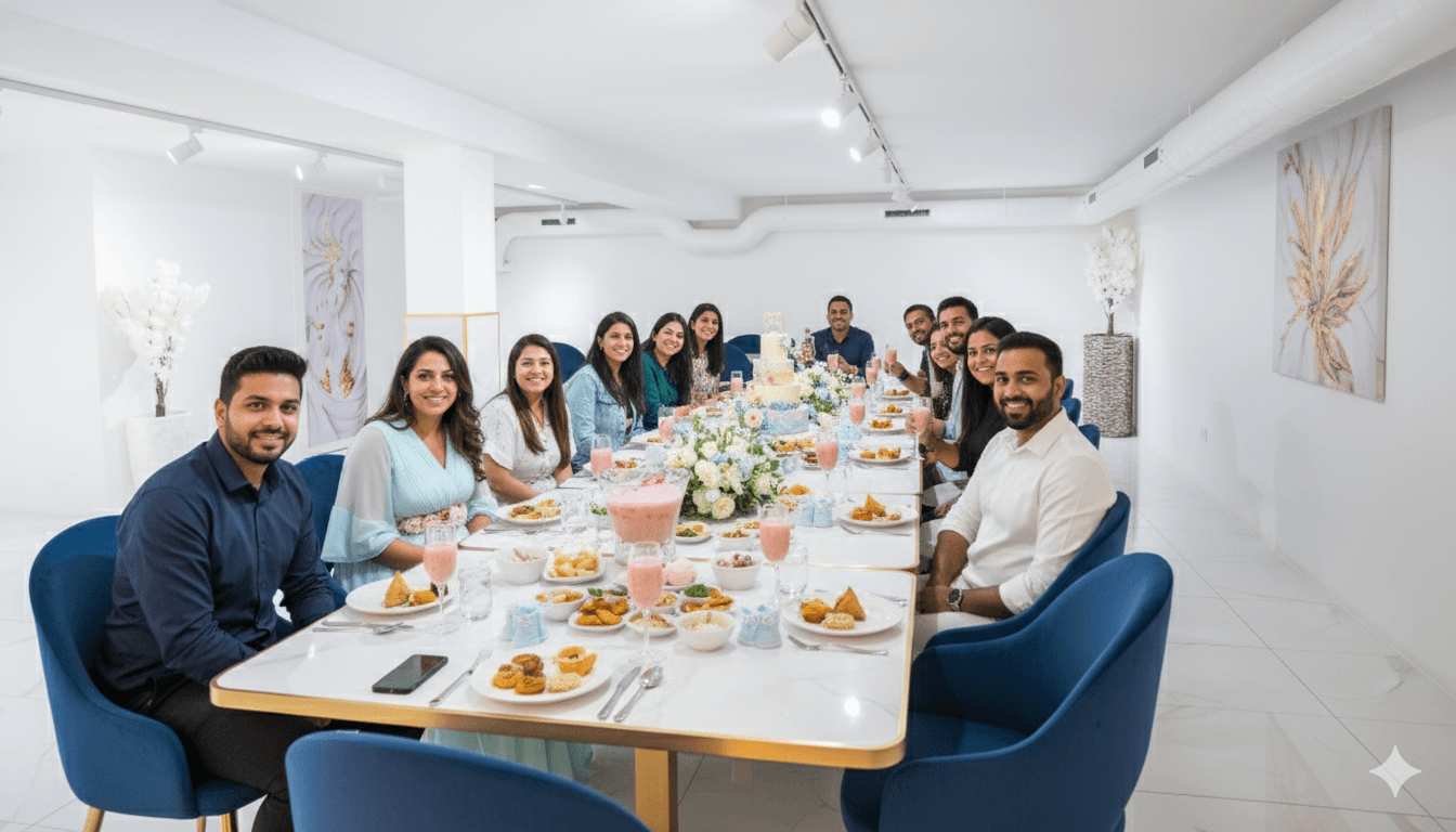 Baby shower catering at Chopras Indian Restaurant Den Haag