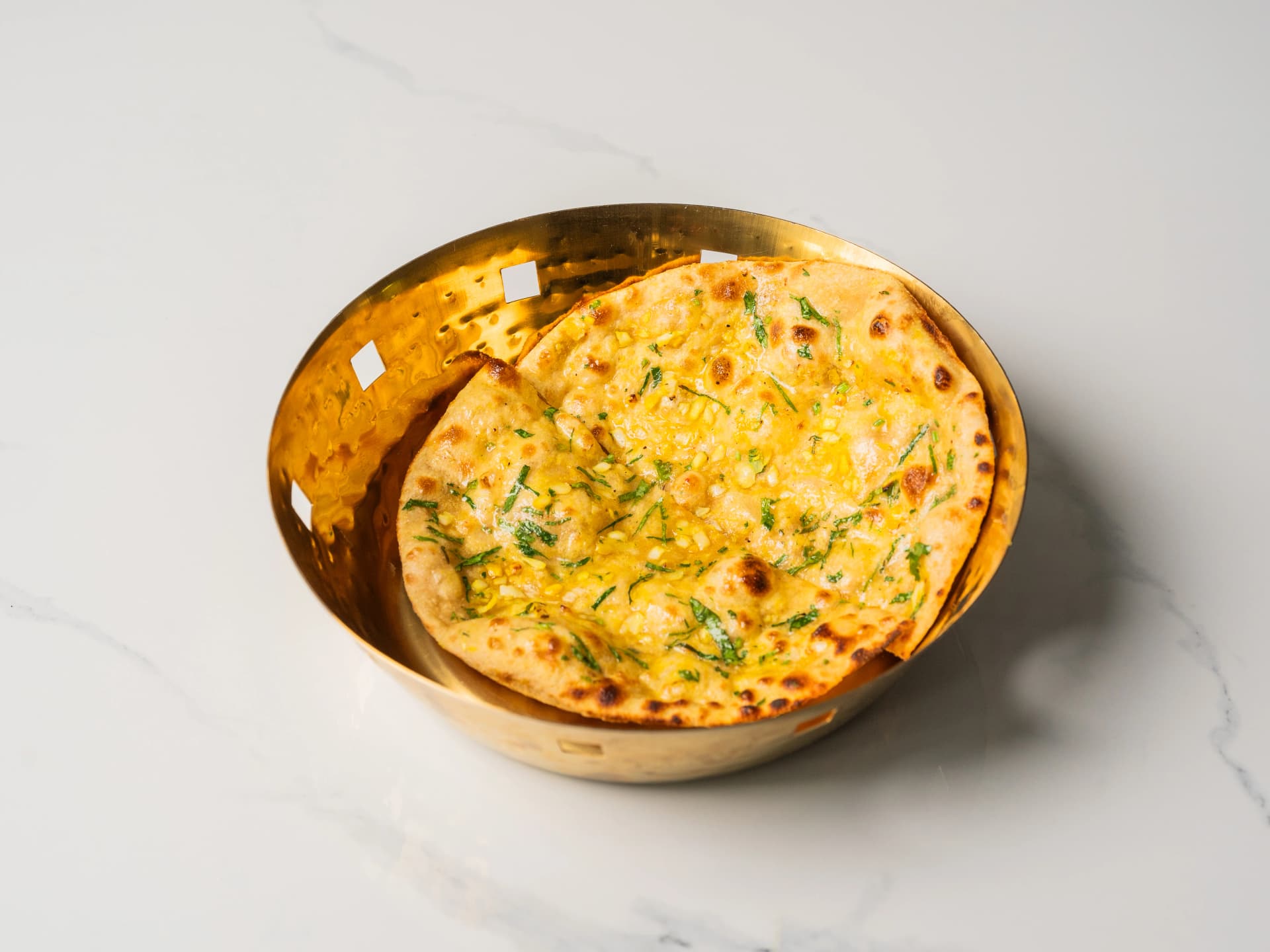 Garlic Roti at Chopras Indian Restaurant Den Haag