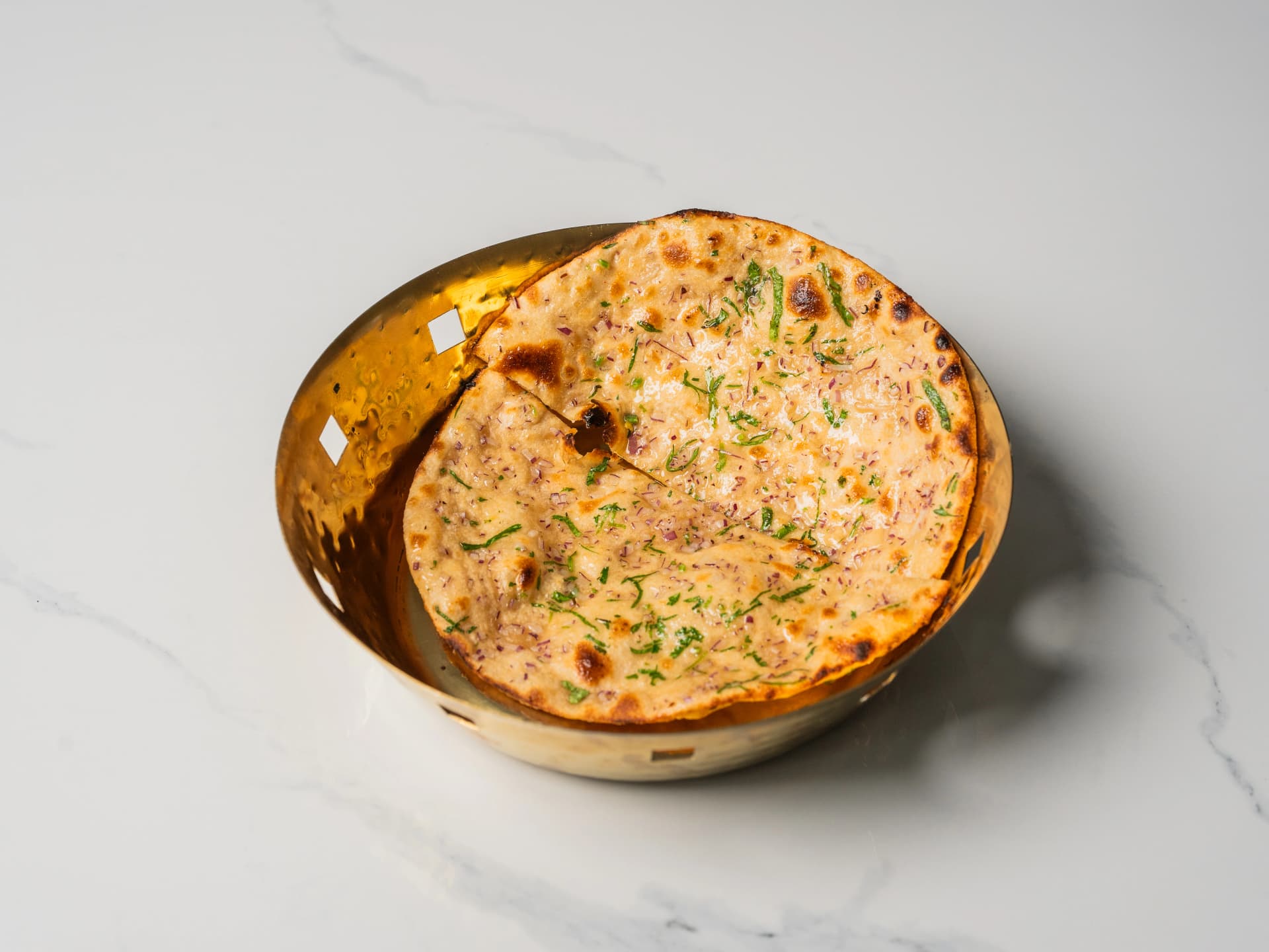 Onion Roti at Chopras Indian Restaurant Den Haag