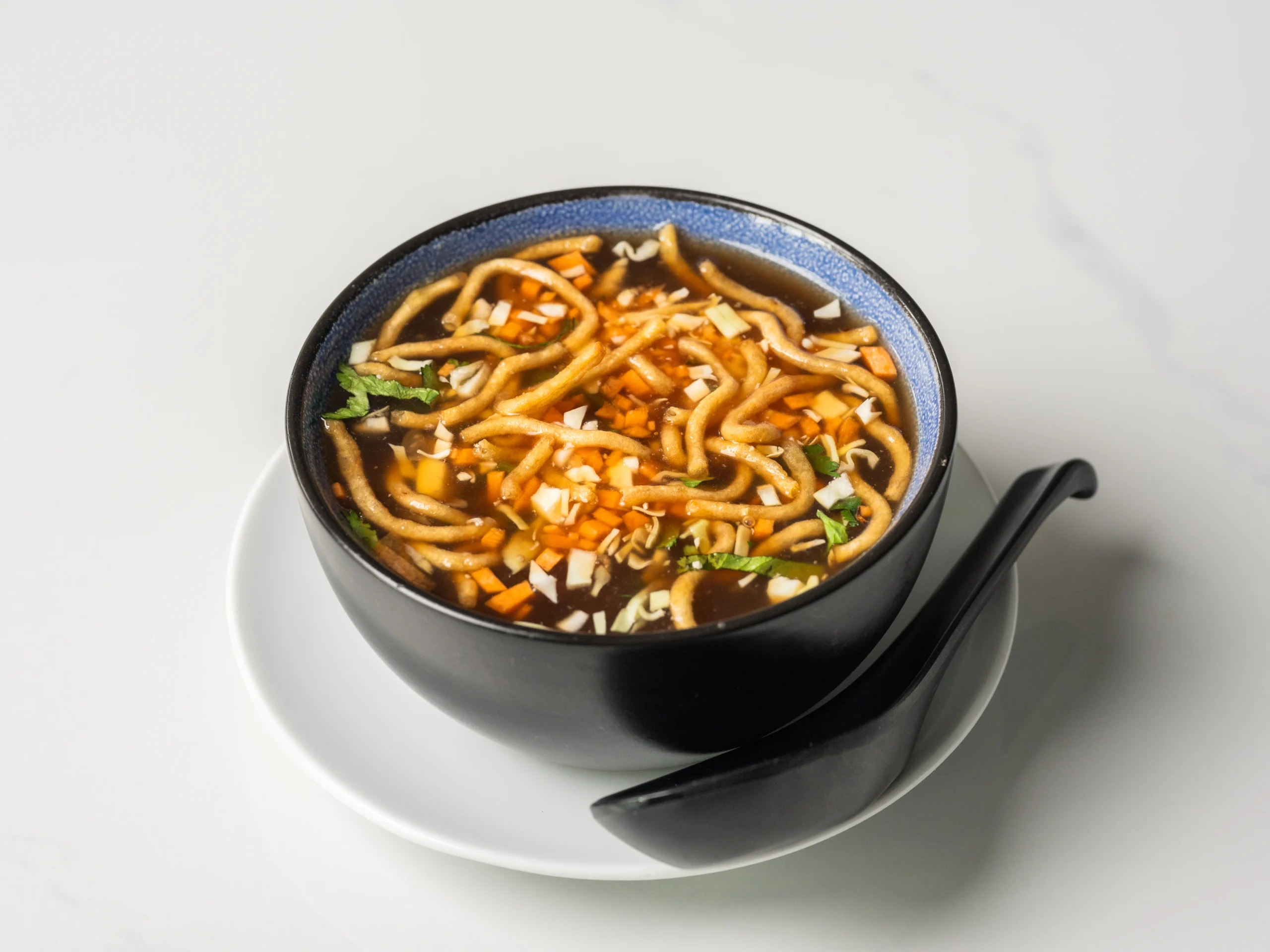 VEG MONCHOW SOUP Indo Chinese vegetable soup with noodles and Asian spices in Den Haag VEG MONCHOW SOUP Indo Chinese vegetable soup with noodles and Asian spices in Den Haag