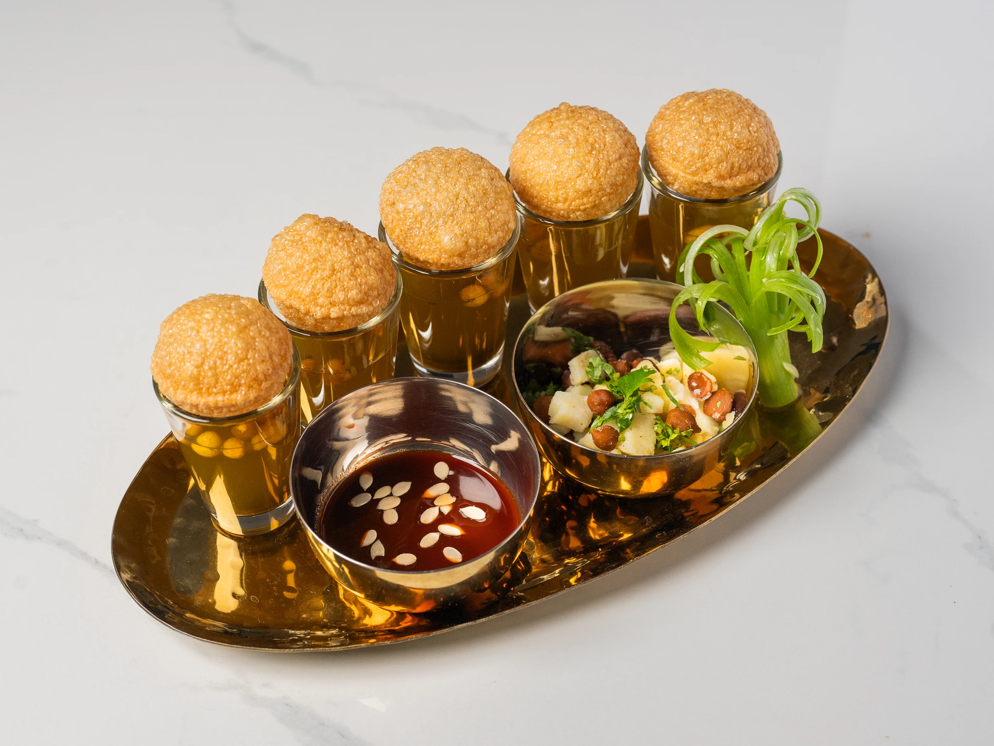 Pani puri golgappa crispy puri with spicy water Indian street food in Den Haag Pani puri golgappa crispy puri with spicy water Indian street food in Den Haag